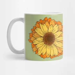 Big Bright Yellow Flower Mug